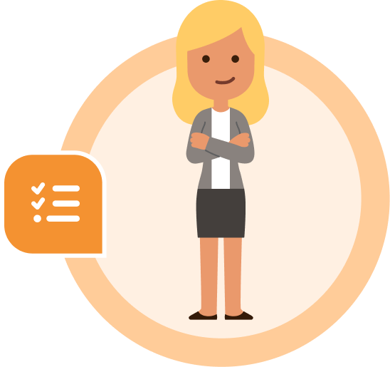 Lady with Regular Tasks icon