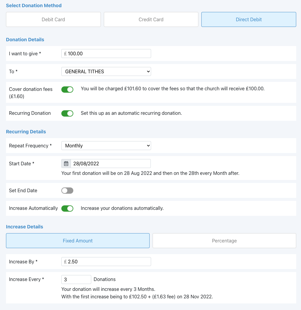 Recurring Donations within the iKnow Church donation platform